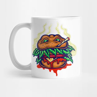 Smoking Burger Monster Mug